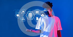 Virtual Reality Interaction with Data Management Concepts for Cloud Computing and Online Storage Solutions in a Digital