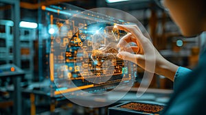 ugmented reality interface, guiding assembly process, digital background