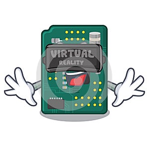 Virtual reality PCB circuit board in PC characters