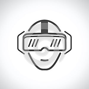 Virtual reality VR glasses icon