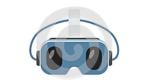 Virtual Reality VR Headset Goggles Flat Design Icon