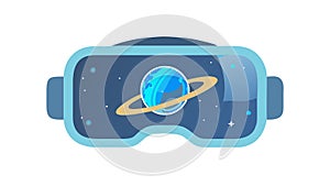 Virtual Reality VR Headset Space Metaverse Tech Vector, vector design Generative AI