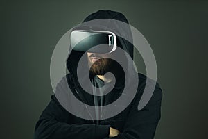 Virtual Reality web hacker. Identity theft on the internet