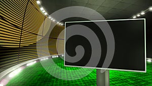 Virtual set background with a Tv monitor