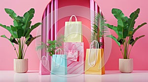 A virtual shopping extravaganza enticing consumers with irresistible sales photo