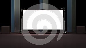 Virtual studio set 3d render