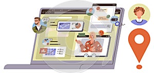 Virtual Team Collaboration Through Online Chat, Video Calls, and Data Sharing Tools