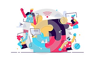 Virtual teams distance working as puzzle solving