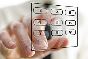 Virtual telephone keypad