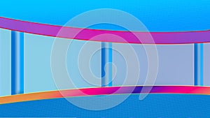 Virtual TV news broadcast studio background