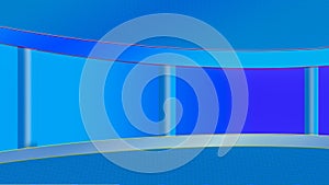 Virtual TV news studio set background
