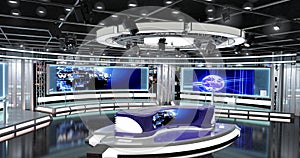 Virtual Tv News Set 1