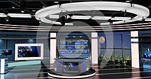 Virtual Tv News Set 27