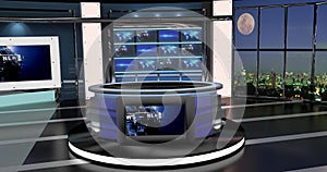 Virtual Tv News Set 27