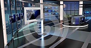 Virtual Tv News Set 27