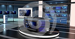 Virtual Tv News Set 27