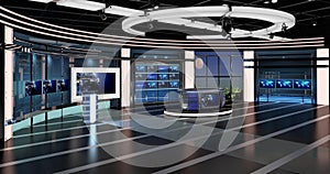 Virtual Tv News Set 27