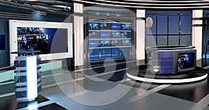 Virtual Tv News Set 27