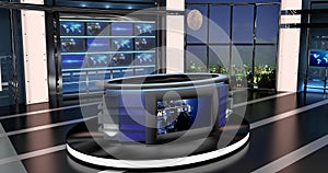 Virtual Tv News Set 27 photo
