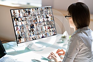 Virtual Video Conference Business Meeting