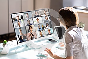 Virtual Video Conference Business Meeting