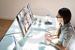 Virtual Video Conference Business Meeting