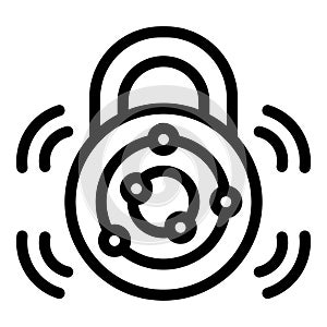 Virtual wireless assistant icon outline vector. Smart help technology