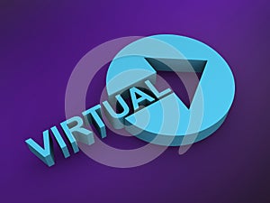 virtual word on purple