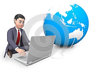 Virtual Workforce Offshore Employee Hiring 3d Rendering