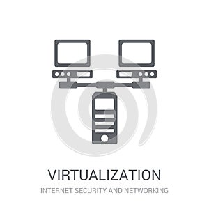 virtualization icon. Trendy virtualization logo concept on white