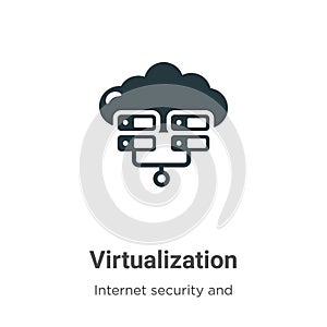 Virtualization vector icon on white background. Flat vector virtualization icon symbol sign from modern internet security and