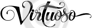 Virtuoso - custom calligraphy text photo