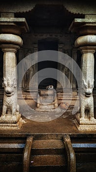 Virupaksha cave monument at Mahabalipuram aka Mamallapuram in Tamilnadu