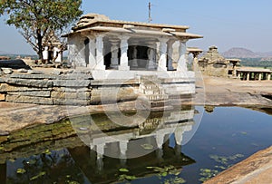 Virupaksha temple at blue sky in Hampi, Karnataka