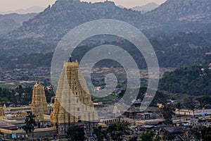 Virupaksha Temple with the boulders background