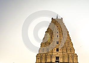 Virupaksha Temple Tower on White background