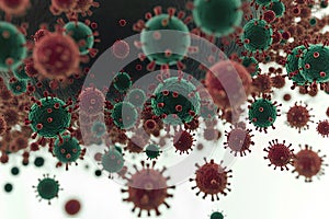 virus in abstract background. Coronavirus concept photo