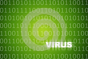 Virus Alert Green Abstract Background