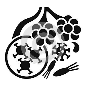 Virus alveoli icon, simple style