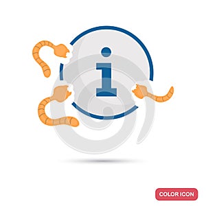 Virus attack the information color flat icon
