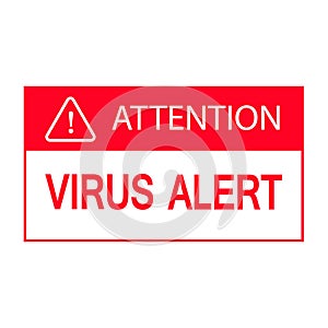 Virus attention symbol isolated on white background, illustration.