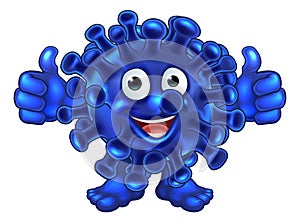 Virus Bacteria Alien or Monster Cartoon Character