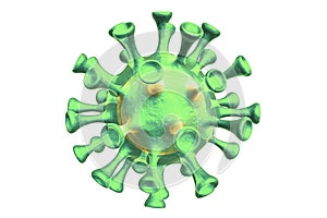 virus, bacteria, cell on white background
