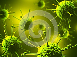 Virus bacteria cells background