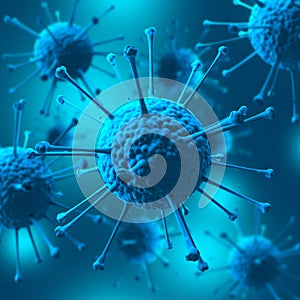 Virus bacteria cells background