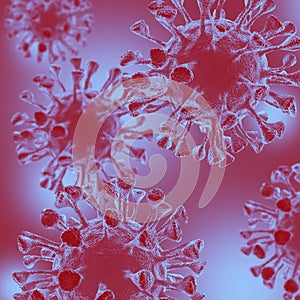 Virus bacteria cells background