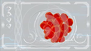 Virus, bacteria. Futuristic background.