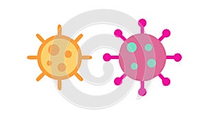 Virus Bacteria Pathogen, Disease Germ Microbe, vector design Generative AI