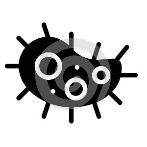 Virus or Bacteria vector illustration, solid style icon
