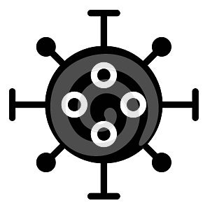 Virus or Bacteria vector illustration, solid style icon
